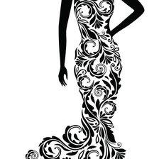 Схема вышивки «Dama traje flores»