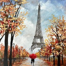 Схема вышивки «Осень в Париже»