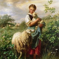 Оригинал схемы вышивки «Пастушка» (№2711126)
