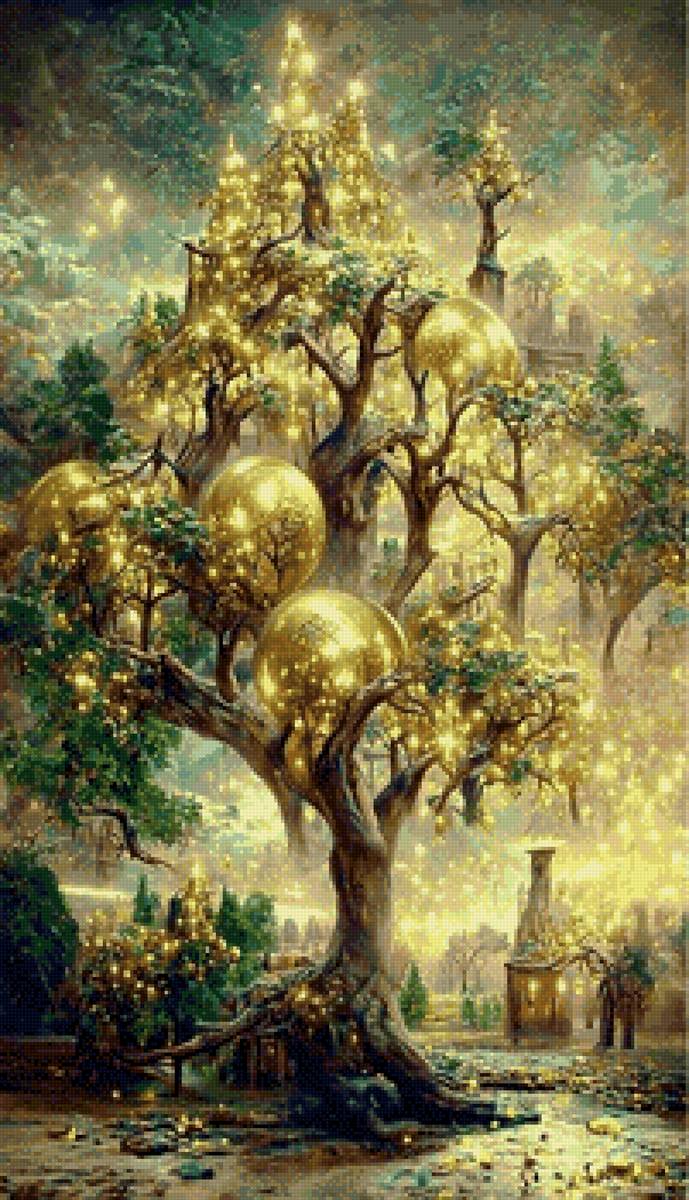Золотое дерево - дерево, золото - предпросмотр