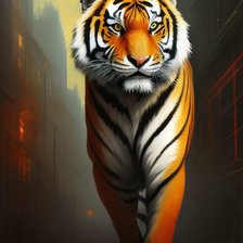 Тигр в городе