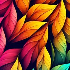 Схема вышивки «Rainbow leafs»