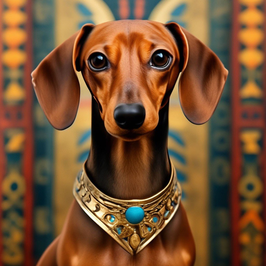 Египетская царица - собаки, собака, такса, животные - оригинал