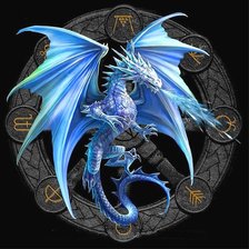 Схема вышивки «ледяной дракон»
