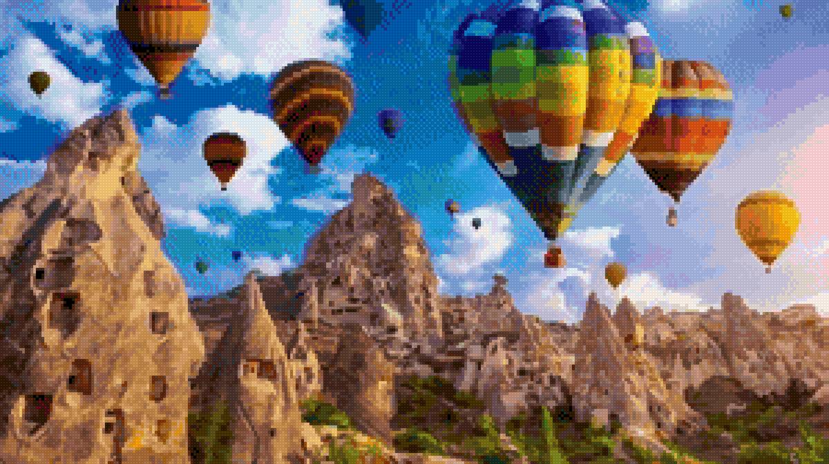 Каппадокия - воздушный шар, турция, скплы - предпросмотр