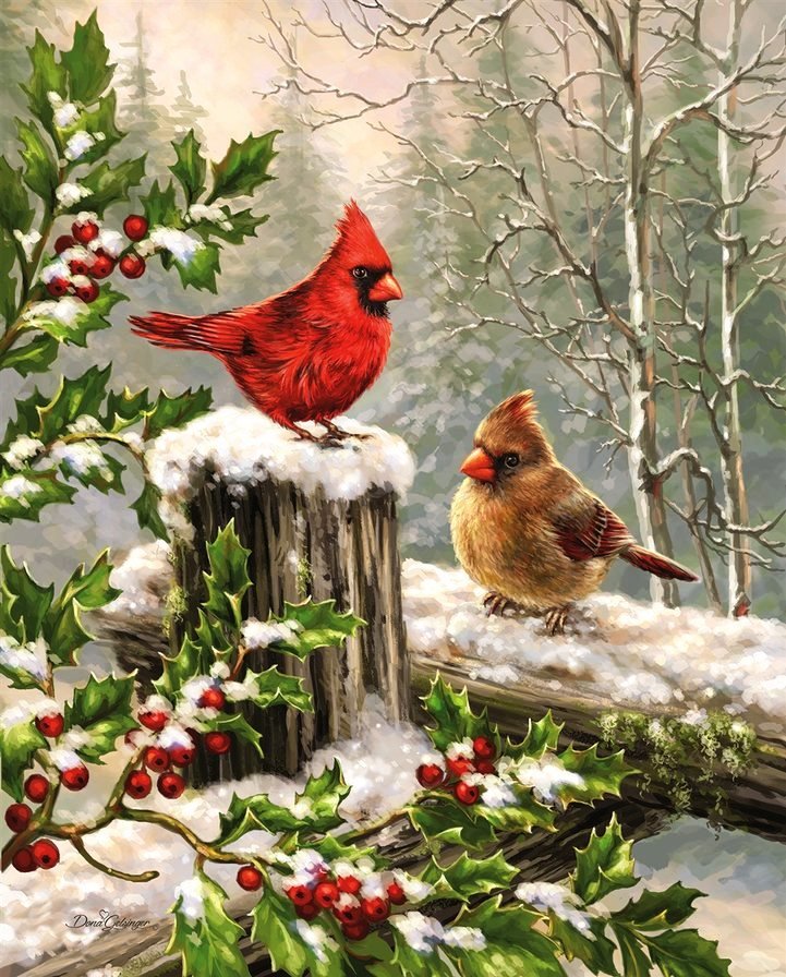№2733710 - птицы, зима, природа - оригинал