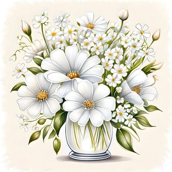 Букет цветов - ваза, букет, цветы - оригинал