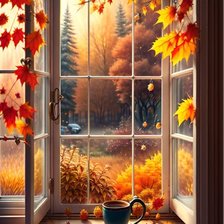 Осень в окне