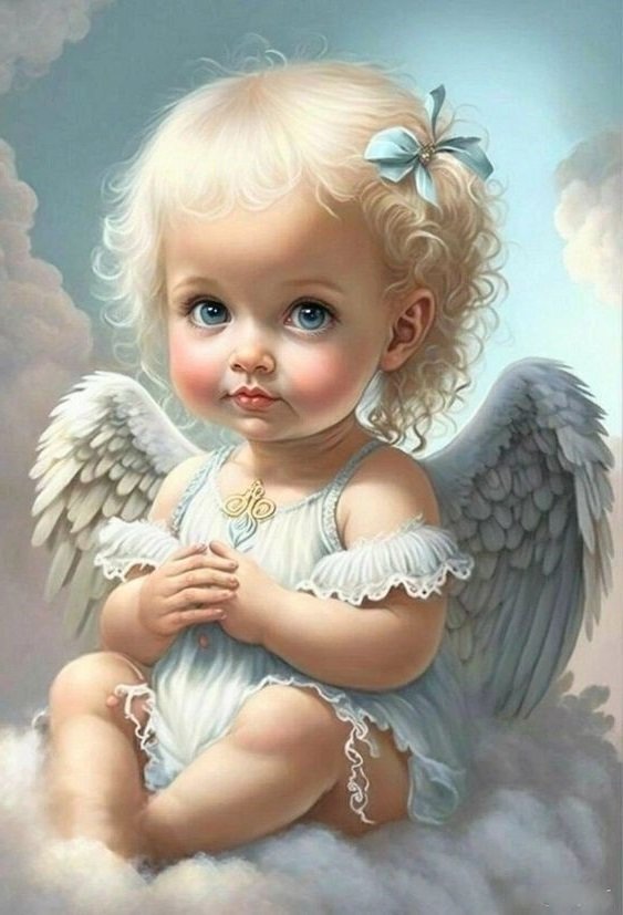 Ангелочек - куколка, девочка, детская, голубые, нежные, кукла - оригинал