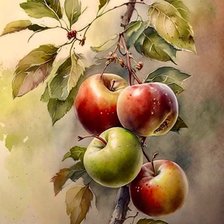 Ветка с яблоками