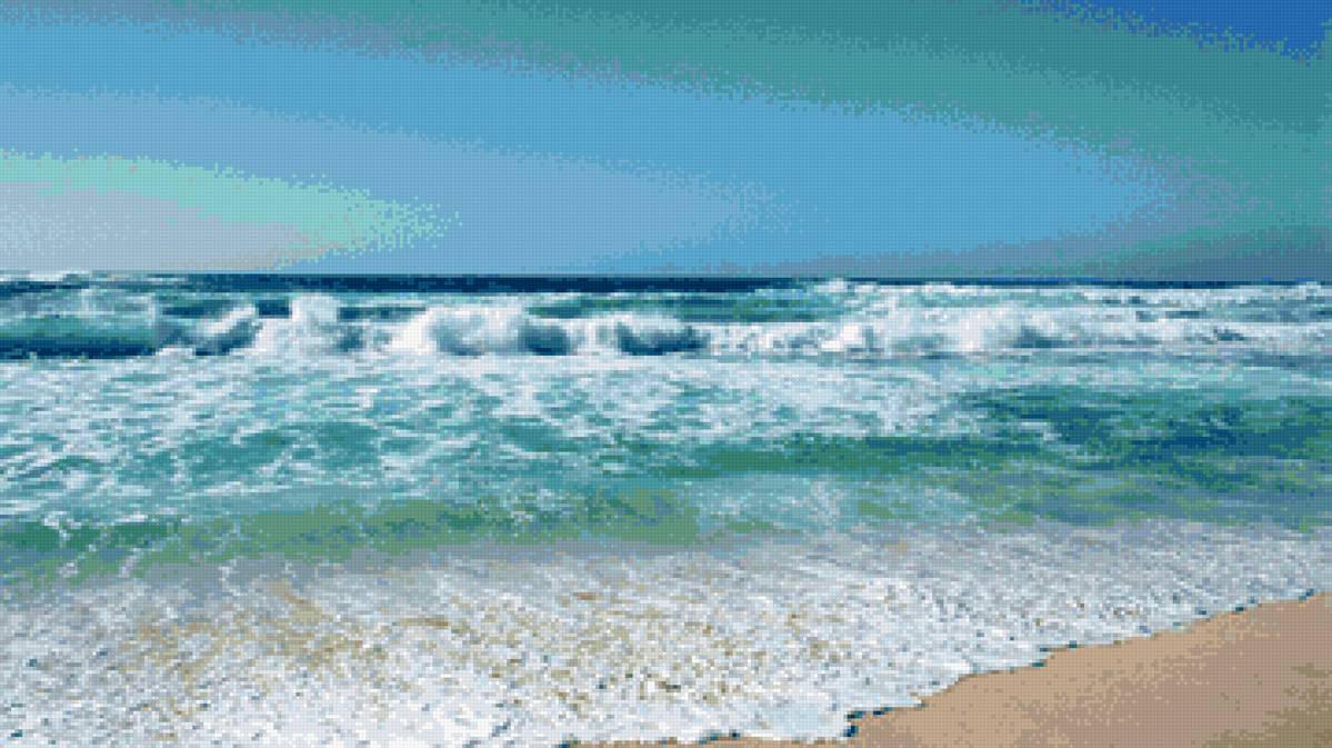 море и песчаный пляж - пейзаж, небо, пляж, море - предпросмотр