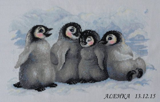 Этап процесса «Забавные пингвины»