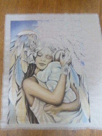 Этап процесса «Ангел с младенцем на руках»