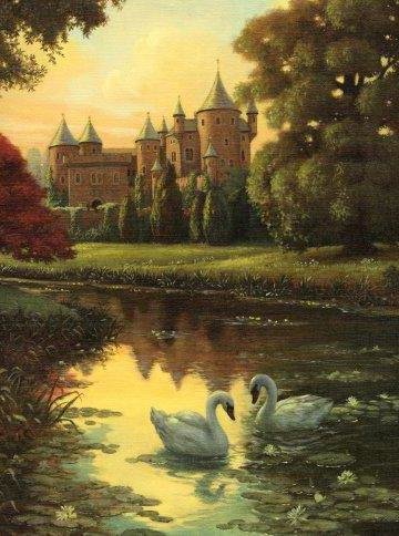 Этап процесса «Замок и лебеди»