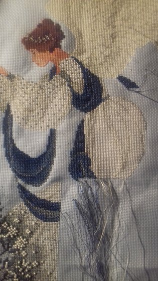 Этап процесса «Ice Angel. Lavender&Lace. Дизайн Мэрилин Левитт-Инблюм.»