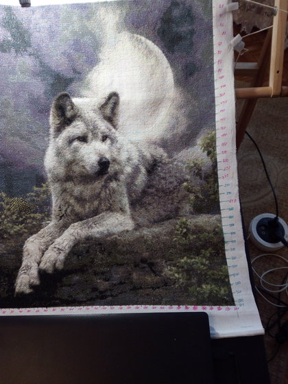 Этап процесса «Волк под луной»