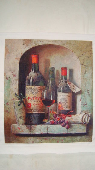 Этап процесса «Натюрморт с вином.»