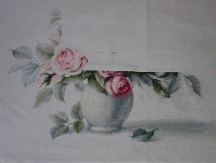 Этап процесса «Этюд с чайными розами, Лука-С»