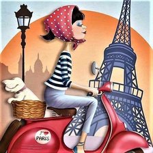 Процесс «Paseo en Vespa por París»