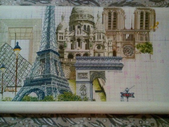 Этап процесса «Париж из серии "Города"»