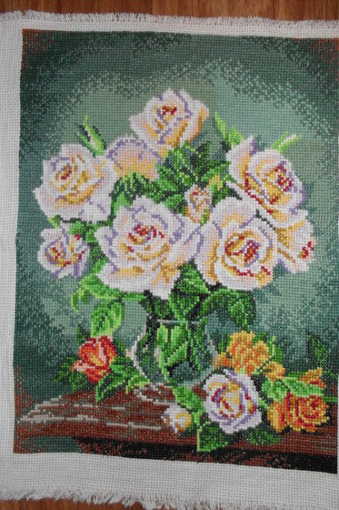 Работа «Розы в вазе»