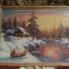 Работа «Белка на закате»