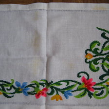 Работа «салфетка с растительным узором»