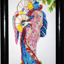 Работа «Гейша с веерами»