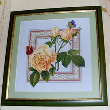 Работа «Розы и бабочки»