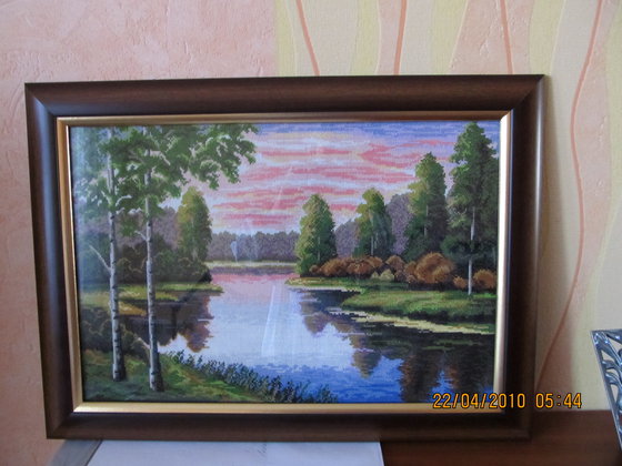 Работа «Закат на реке.»