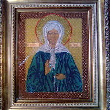 Работа «Святая Матрона бисером»