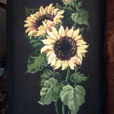 Работа «Подсолнухи на черном»