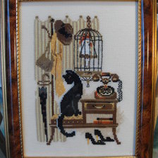 Работа «Ретро с кошками»