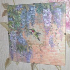 Работа «Колибри и глициния»