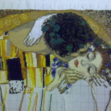 Работа «Густав Климт. Поцелуй. Фрагмент.»