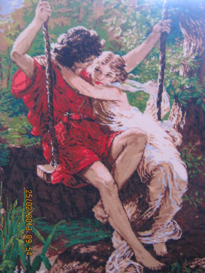 Работа «Девушка с парнем на качеле»