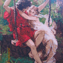 Работа «Девушка с парнем на качеле»