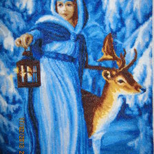 Работа «девушка с оленем»