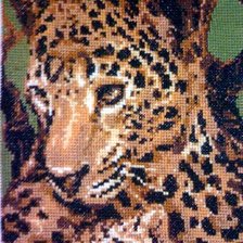 Работа «Леопард с малышом»