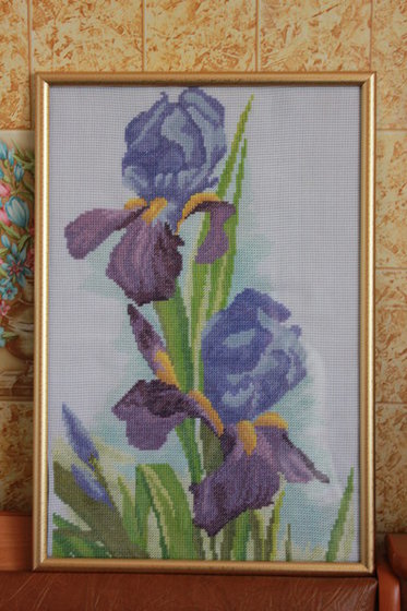 Работа «нежные ирисы»