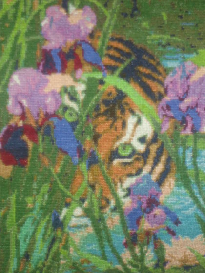 Работа «тигр в цветах»