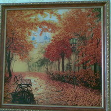 Работа «магия канвы " осенний парк "»