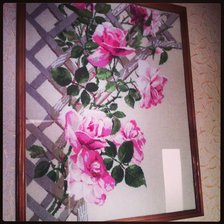 Работа «розы на решетке»