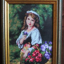 Работа «dewoczka z cwetami»