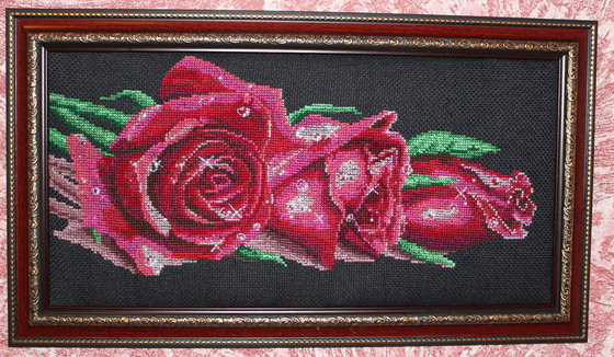 Работа «Розы в росе»