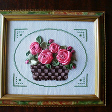 Работа «Розы в корзинке»