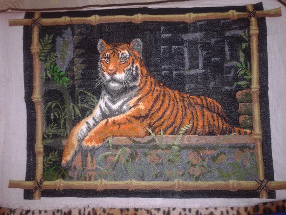 Работа «Тигр в бамбуке»