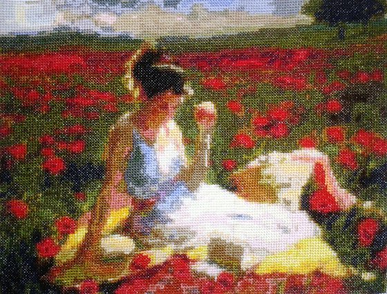 Работа «Девушка, читающая книгу»