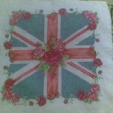 Работа «Флаг Великобритании с розами»