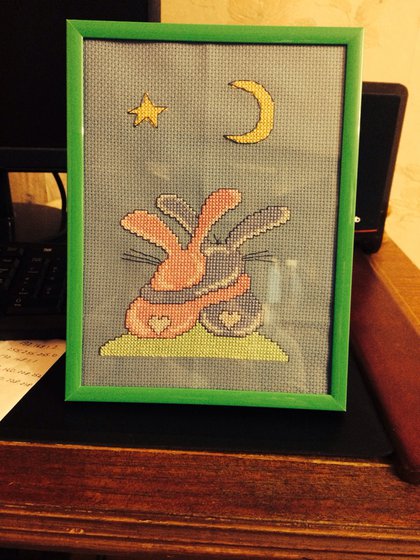 Работа «Парочка влюбленных зайцев»